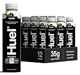 Huel Black Edition Ready-to-drink, 12 x 500ml Bottles, Protein Shakes, Vanilla Flavour, High Protein Drink, 35g Protein Per Bottle, Rich in Vitamin D, Fatty Acids, Calcium, Ready Meals