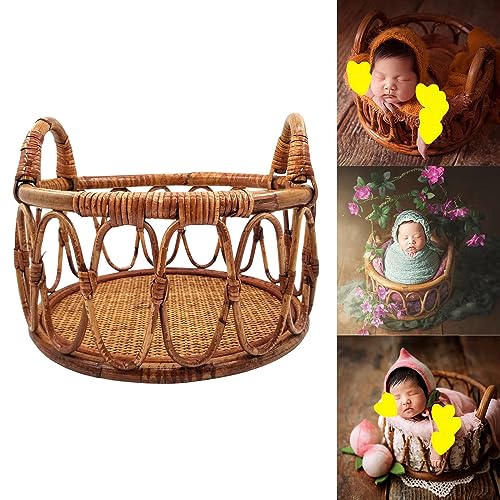 Panier en rotin authentique et sûr pour photo de bébé - 2