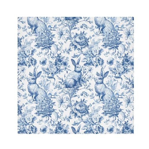 Servilletas de Tela Pack x6 20x20in Estampado Conejos Azules miniatura 1