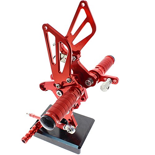 Krace Front Motorcycle Rearsets Footpegs Foot Pegs Rear Set Footrests Brake Shift Pedals Fully Adjustable Foot Boards Fit For Suzuki Sv650/Sv650S Sv 650 1000 Sv1000/S 1998-2014 #TOP4