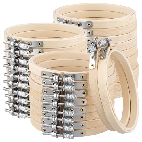 Aros de bordado de 10 cm redondos para punto de cruz y bastidores para costura manualidades Pack 30