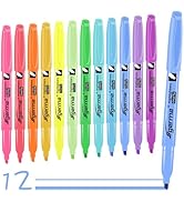 Cgerma Highlighters Assorted Colors Set, 12 Pack, Chisel Tip Bright Colors, Dry Quickly Colored H...