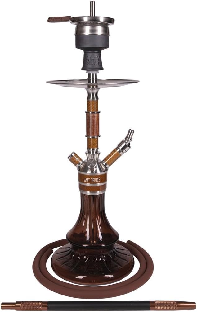 Amy Deluxe German hookah shisha set, ss26.02 Carbonica Solid S (black-trasparent)