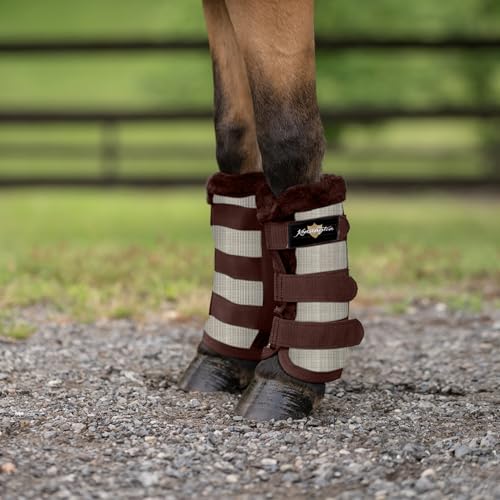 Image of Kensington Protective Products Horse Fly Boots - Fleece Trimmed - Stay-Up Technology - Protection from Insect Bites and UV Rays - Sold in Pairs (2 Boots)