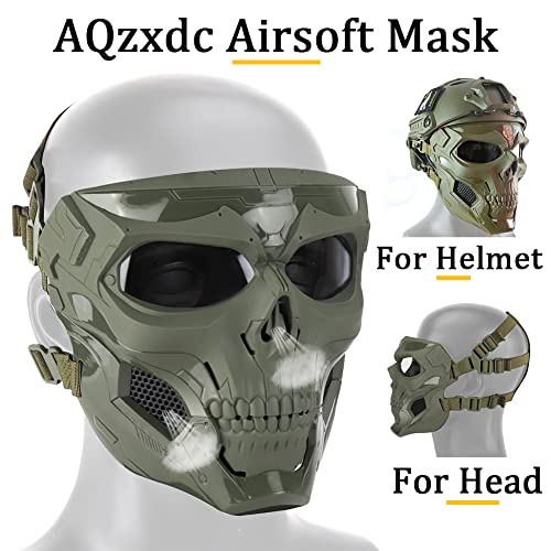 Casque de jeu extérieur réglable avec masque d'airsoft - 5