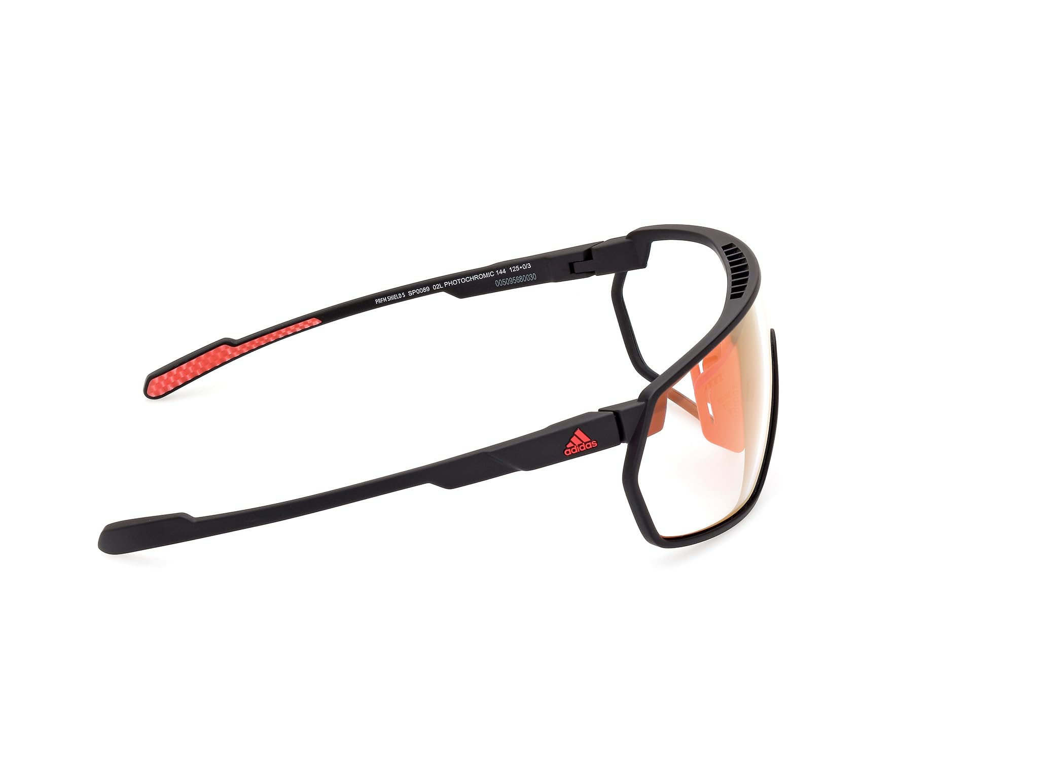 Adidas Sport SP0089 Okulary przeciwsłoneczne dla mężczyzn i kobiet, cienkie i lekkie sportowe okulary przeciwsłoneczne, kształt soczewki ekranowej, w zestawie etui Roviex, fotochromowe lustrzane