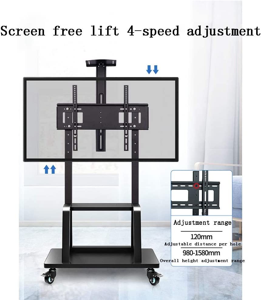 Soporte móvil para TV 32-100 pulg. ajustable altura miniatura 3
