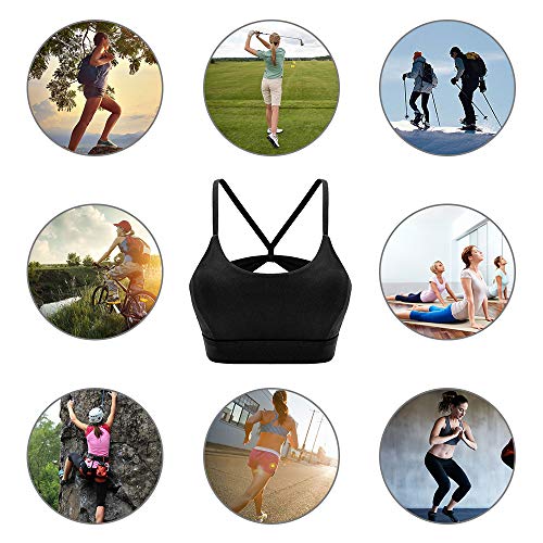 Sunbaca Sutiãs espovos das mulheres Bowknot Back Tops Roupas Activewear para Yoga Gym Running Fitnes