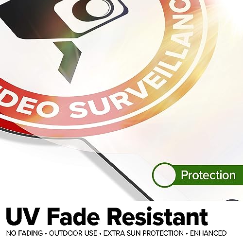 Image of Property Under Video Surveillance Sign, 9x17, Heavy Duty Integrated Ground Stakes, Indoor /Outdoor Use, Rust Free Aluminum Composite, Made in USA by My Sign center