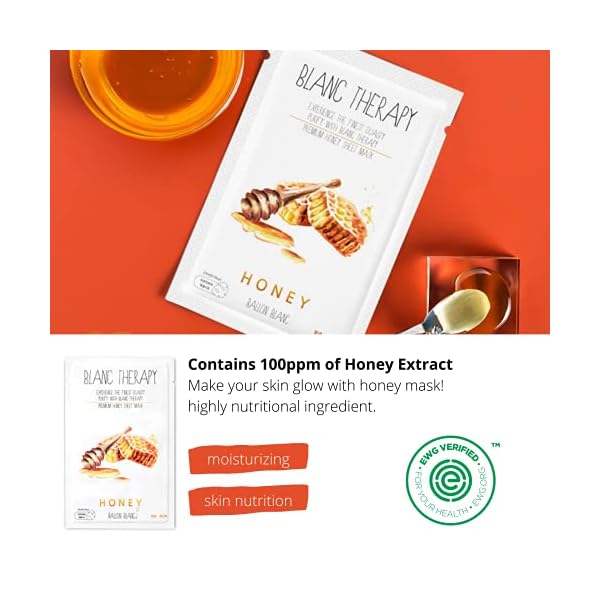 BALLONBLANC-Therapy-Relaxing-Self-Care-Face-Facial-Mask-Sheet-Set-Infused-with-Aloe-Tea-Tree-Avocado-Vitamin-Honey-Egg-White-Skin-Nutritional-Face-Masks-for-Women-Ballon-Blanc-Korean-Skin-Care BALLONBLANC | Blanc Therapy Premium Sheet Masks | Relaxing Spa Self Care Gifts | Moisturizing Aloe and Vitamin, Skin Nutritional Korean Facial Masks for All Skin Types | 6 Masks