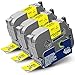 Produktbild 3x Labelwell 24mm kompatibel Schriftband Ersatz für TZ TZe-S651 TZeS651 Schwarz auf Gelb Extra-Stark Klebend für PT-P710BT PT-P700 PT-E500VP PT-P750W PT-D600VP PTH500LI PTE800W PTP900W