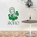 Amplia gama de aplicaciones guijiumai Dctal Zoro Wall Sticker One Piece Car Japanese Cartoon Decal Vinyl Decal Sticker Decoración del hogar 918 6 42x58cm