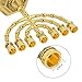 BRTAGG 12 Tribes of Israel Menorah, Jerusalem Temple 7 Branch Jewish Candle Holder (8 Inches, Gold)