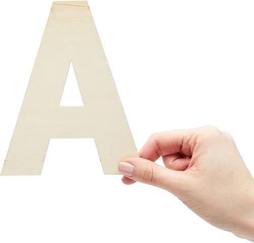 Miniatura 4 de Bright Creations Letras de bloque de madera, 36 piezas, 6 pulgadas, recortes de madera sin terminar para proyectos de pintura y manualidades, letras