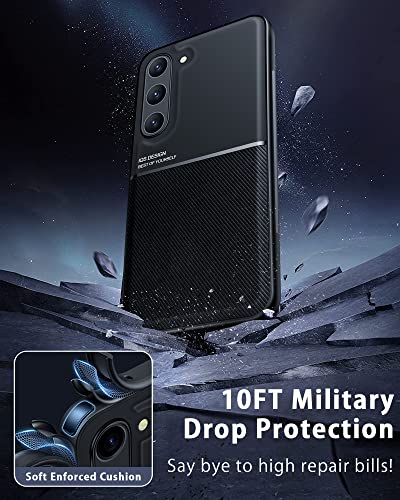 Ailkin For Samsung Galaxy S23 Case 6.1Inch-Soft Tpu Full Cover Edges Shockproof Protective Cell Phone Case With Anti-Slip Stripes Design On Back, Support For Magnetic Car Mount - Fit For Galaxy S23 #TOP12