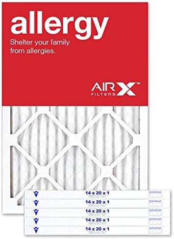 AIRx ALLERGY 14x20x1 MERV 11 Pleated Air Filter - Made in the USA - Box of 6