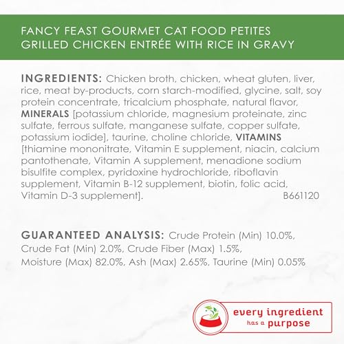 Purina 00050000504282 Fancy Feast Petites Gourmet Gravy Wet Cat Food, Petites Grilled Chicken thumb #3
