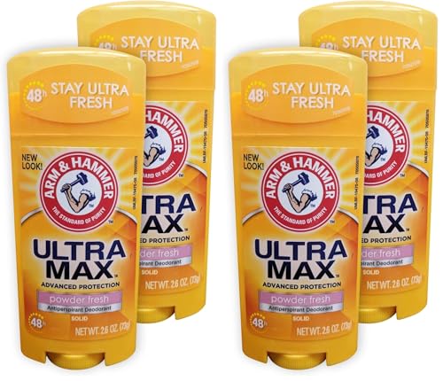 Image of Arm & Hammer Ultramax Invisible Solid Powder Fresh Antiperspirant & Deodorant-2.6 oz, 4 pack