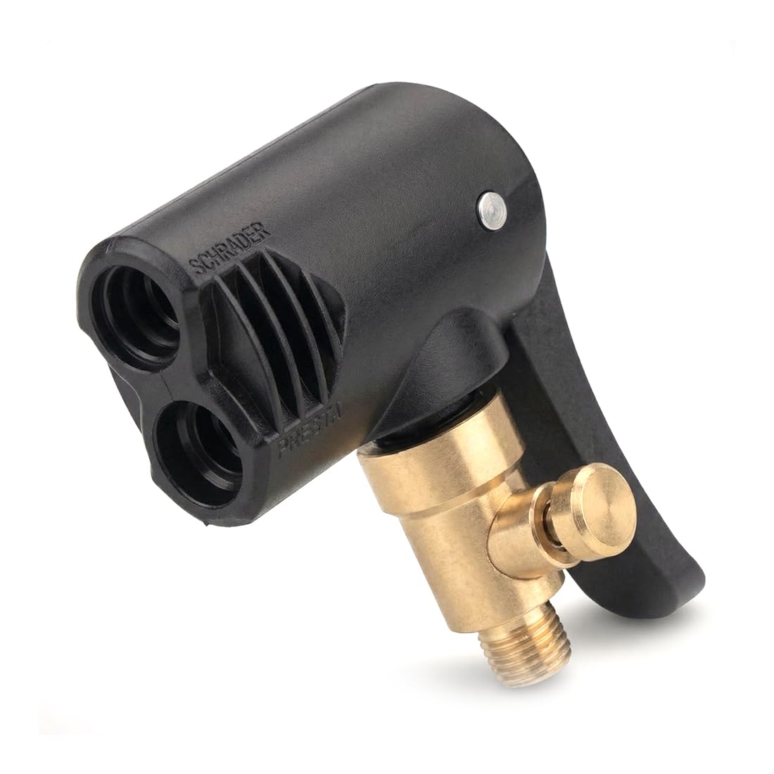 Adattatore 2-in-1 Testa di Riempimento Aria, Air Chuck in Ottone, Accessori Compressore Aria per Bicicletta, Auto, Moto, Pompa d'Aria e Compressore Portatile - 1