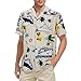 Funny Hawaiian Shirt for Men Short Sleeve Cruise Duck Button Up Shirt Mens Beach Tropical Vacation Aloha Shirt S