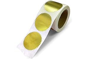 2 Inch Gold Sealing Stickers for a Touch of Opulent Security