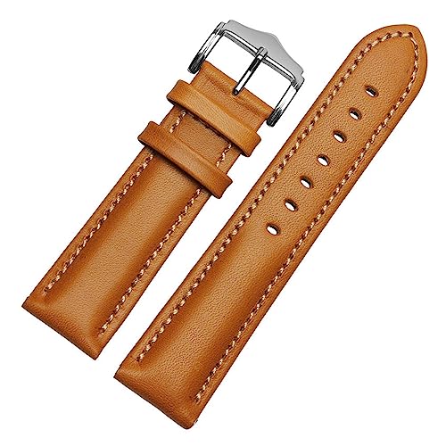 Bracelet de montre en cuir véritable bleu 22mm pour sublimer votre style quotidien