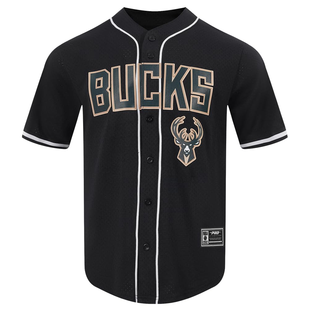 Pro Standard Mens NBA Mesh Button Down Top Black