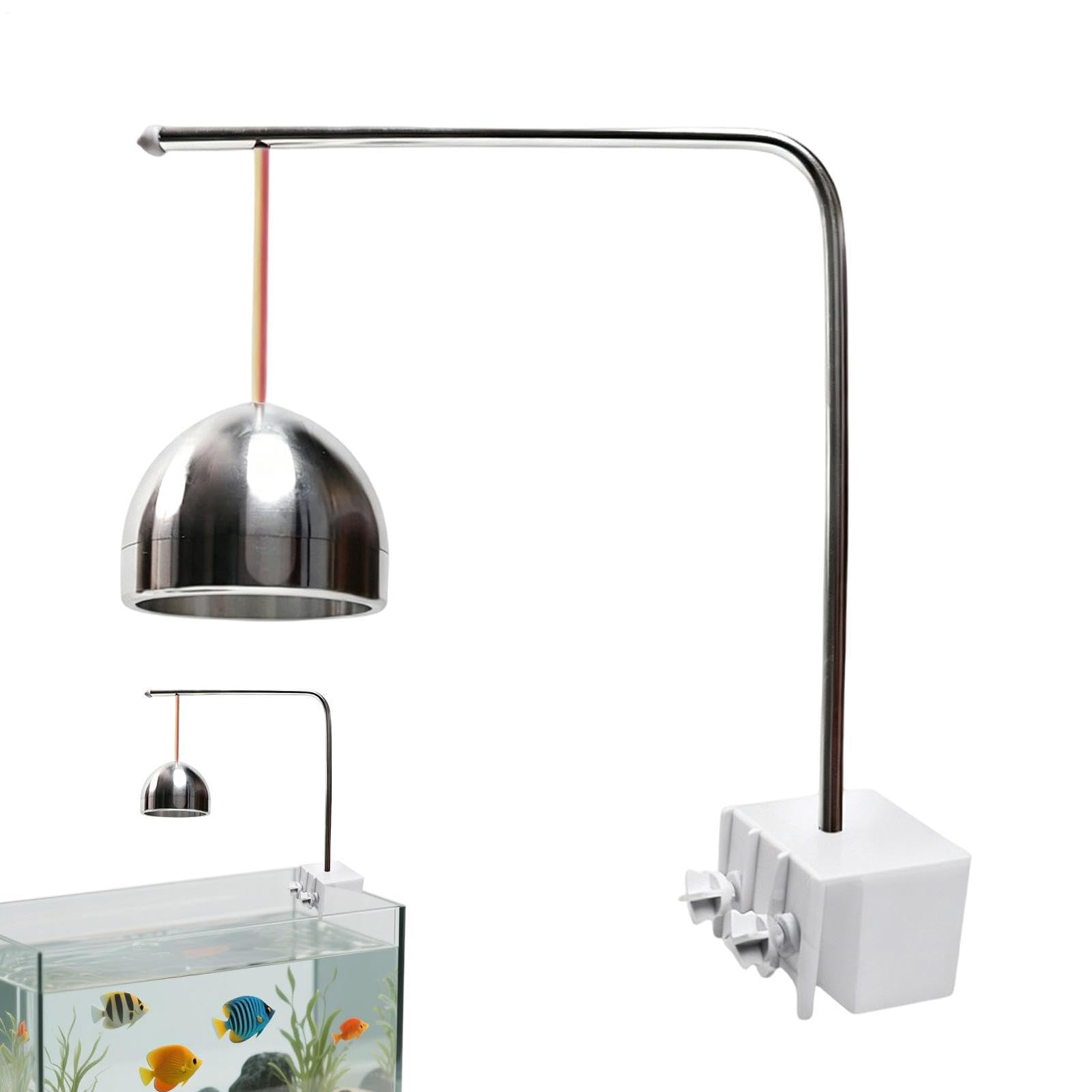 Lampa z klipsem do akwarium, wodoszczelna i regulowana, z 3 trybami kolorów