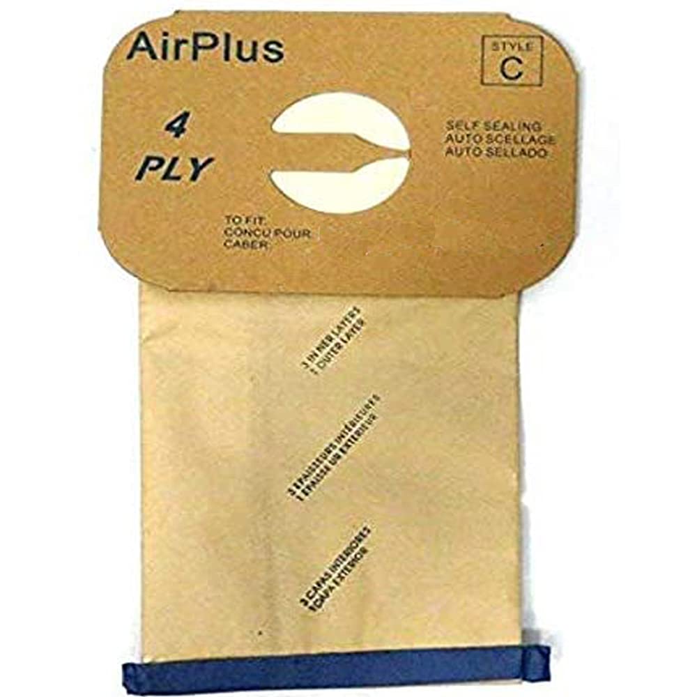 Vacuum Cleaner Bag Type C Replacement Part For Electrolux L,E G, Super J, Golden J, Silverado, Diamond Jubilee, Grand Marquise, ultralux, Epic Models (12Bags) # compare to part 3EL3000001