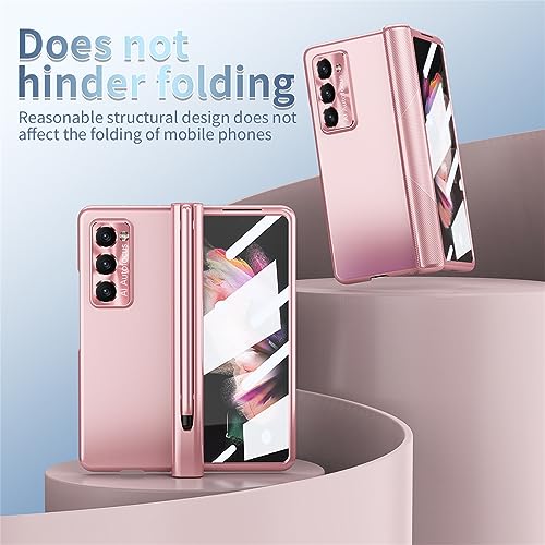 Coque Samsung Z Fold 5 ultra mince en polycarbonate mat rose - 5