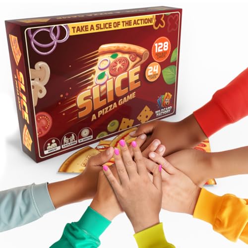 Slice - A Fast-Paced Pizza Card Slapping Game for Family Game Night | Easy to Learn | 15 Minute Rounds | Kids Teens & Adults 38 Players Ages 8+