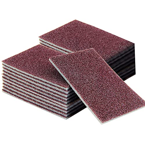 Esponja De Esmeril 20 Piezas Planas,Asudaro Esponja De Fregar De Doble Cara Toallita MáGica De Limpieza De Cocina Esmeril Esponja Borrador para Eliminar El óXido Limpiar Ollas Sartenes