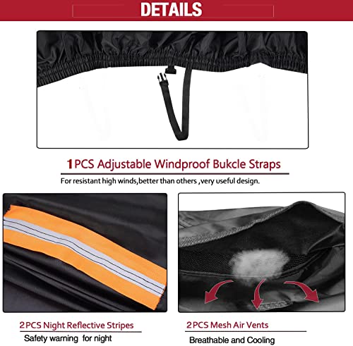 Clawscover Mobility Scooter Storage Cover,Waterproof Outdoor Scooter Handicap Electric Wheelchair Covers,Heavy Duty All Weather Fadeless 420D Polyester Cloth,With Storage Bag-68 Lx26 Wx46 H #TOP2