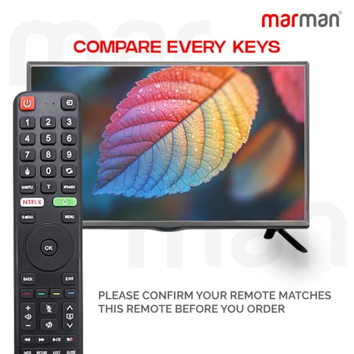Image of marmanCompatible with Thomson Smart TV Remote Control Suitable for Android LED FHD UHD & 4K TV Non Voice Command with Streaming Apps Like Netflix, YouTube and Prime Video