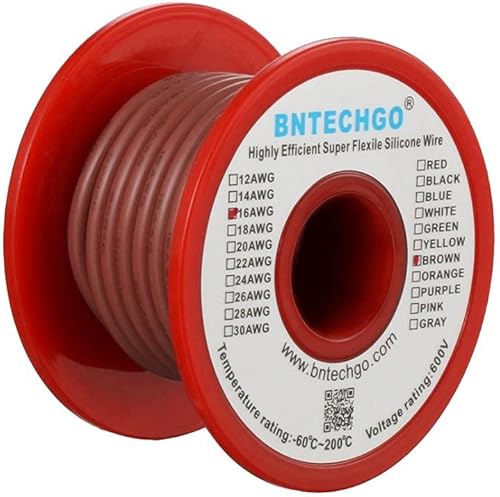 Vista 142 de Bntechgo 18 alambres de silicona suave y flexible, silicona resistente a altas temperaturas, altamente eficiente 18 AWG calibre, 150 hilos