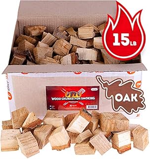 Oak smoker wood chunks - BBQ cooking wood for all smokers and grills