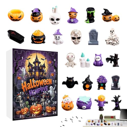 Calendrier de compte à rebours d'Halloween en résine pour décoration de bureau