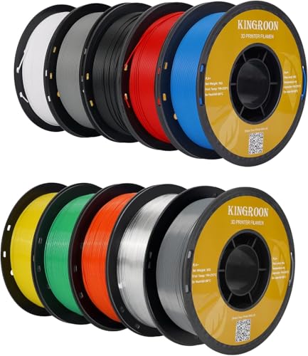 Filament PLA 1.75 mm Kingroon pack multicolore de 10 kg pour impression 3D nette