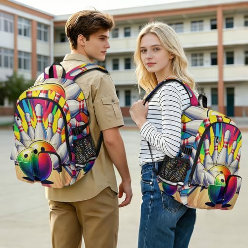 Mochila para laptop espaciosa y cómoda con diseño arcoíris 7