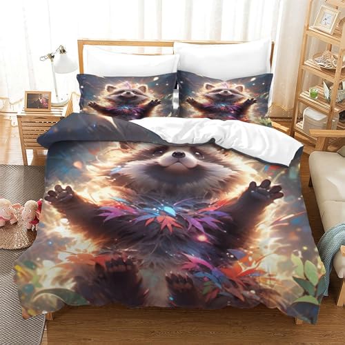 Housse de couette animaux microfibre 200x200cm cadeau idéal - 3