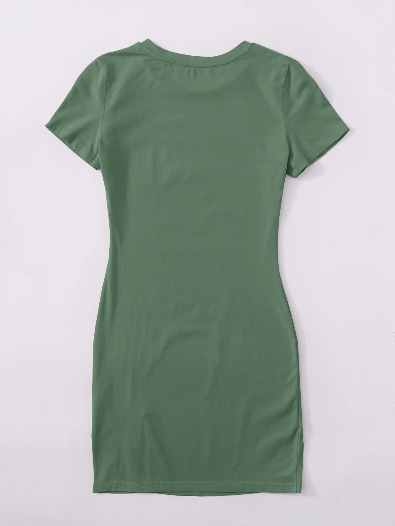 Amazon.com: Women's Dresses Neon Pink Split Hem Solid Dress Dress for Women( Green,X-Small) : Clothing, Shoes & Jewelry