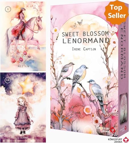 Sweet Blossom Lenormand, 36 Karten plus 2 zusätzliche Karten