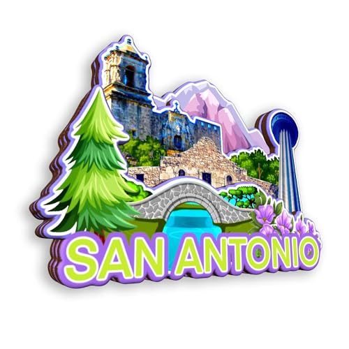 Imán decorativo San Antonio Texas 3-4 pulgadas miniatura 3