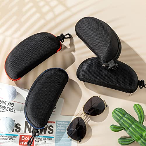 24 Pack Hard Shell Sunglasses Case Zipper Eyeglasses Case Glasses Case Unisex Protective Travel Sunglass Organizer With Portable Clip For Men And Women #TOP3