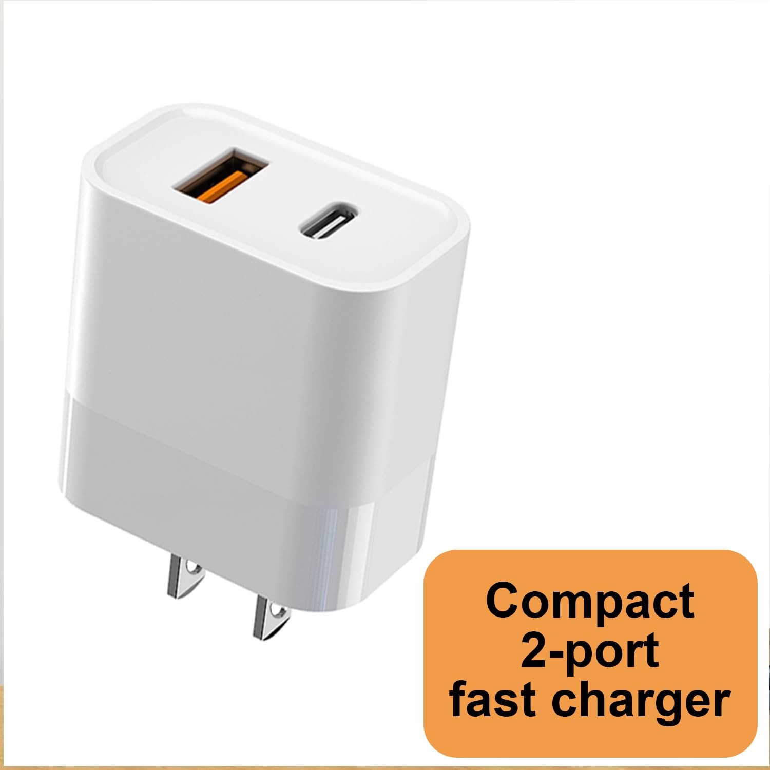 Adaptador de Corriente USB-C y USB-A de Doble Puerto de 30 W para Apple Watch Series Block, iWatch 9, iPhone 15 Block, iPad Charging Block 2024, AirPods Pro 2nd, Cargador de Pared GAN USB C Blanco