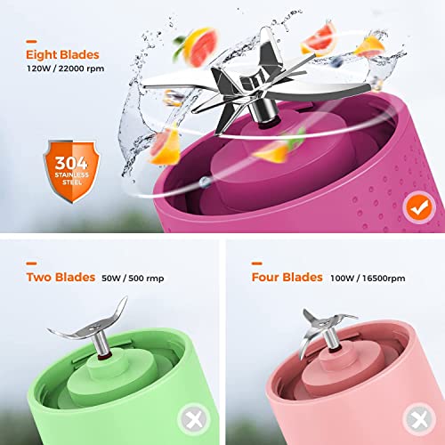 Personal Size Blender Smoothies And Shakes, Aoozi Portable Blenders, Mini Blender Usb Rechargeable, Handheld Blender Sports,Travel And Home #TOP2