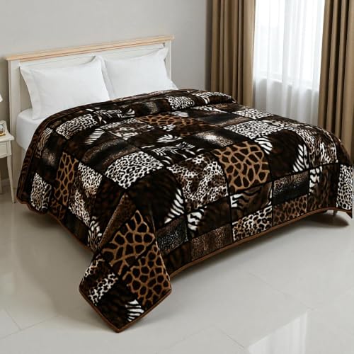 Image of Super Soft Printed Double Bed Blanket for Heavy Winter, Single Ply Mink Blanket King Size with 240 x 220 Cm -(Multicolor, Pack of 1) CP-123