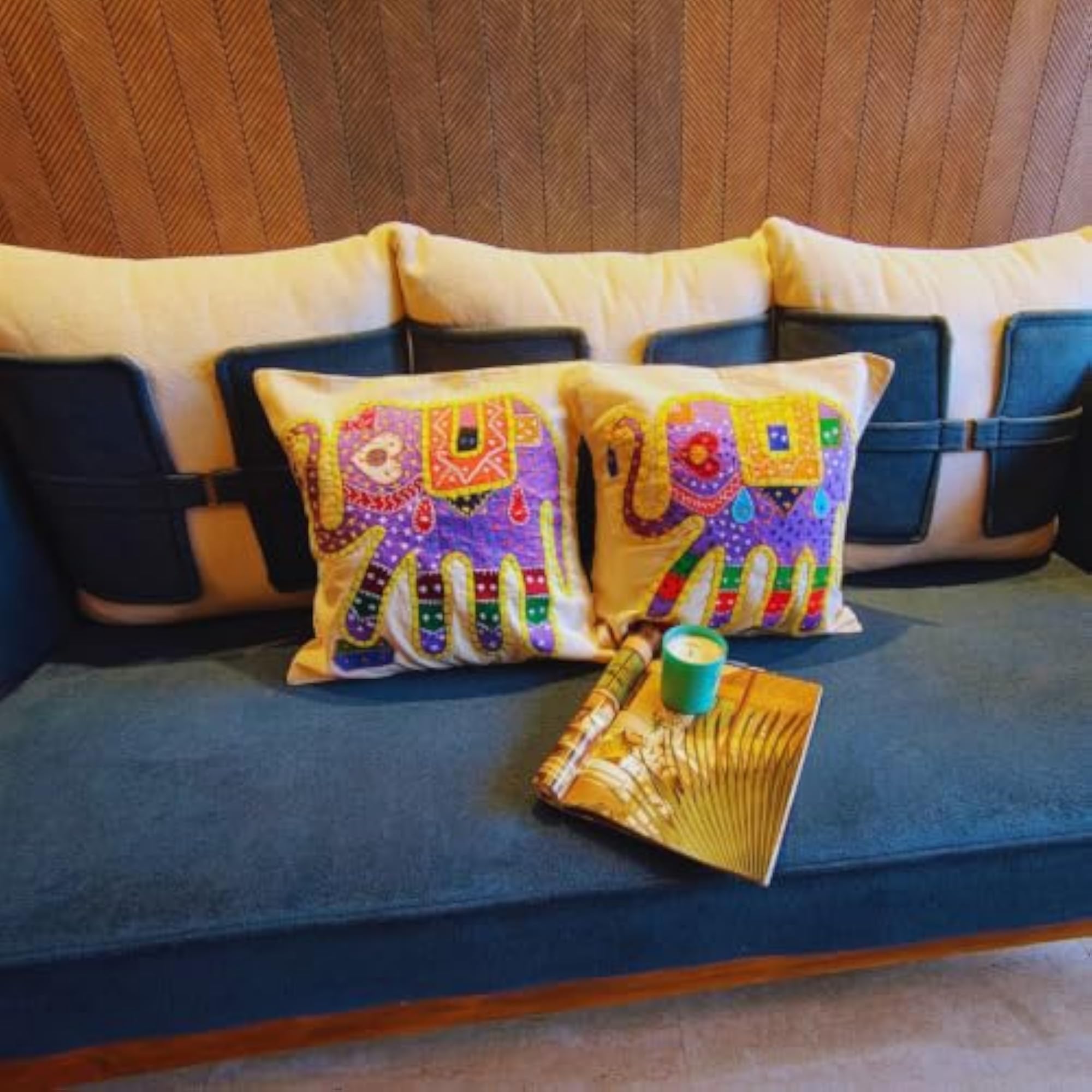 Patch Work Cushion Cover Baigani