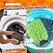 Anelueeoo Car Wash Mitt Microfiber, Premium Chenille Microfiber Wash Car Mitts Sponge Scratch Free & Lint-Free, Mitts Waterproof Lining 4 Pack Gray(8''X12'')