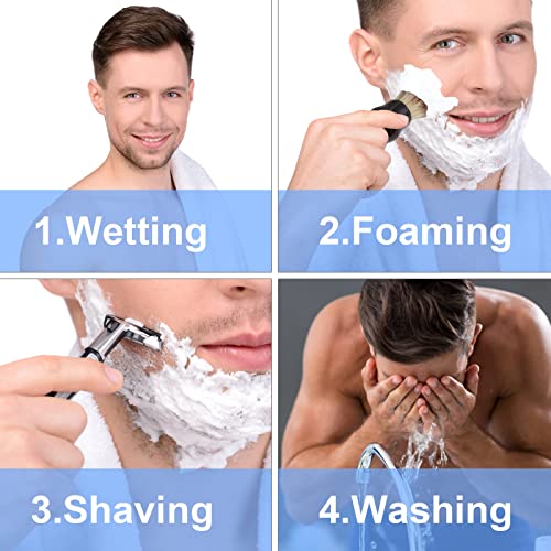 Genixart Shaving Brush, Pure Bristle Shave Brush, Barber Grade Shaving Brushes for Man Personal Wet Shave Home or Travel (1pc Gift Pack)